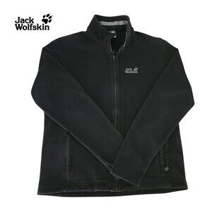 JACK WOLFSKIN Full-Zip Fleece Jacket black size medium